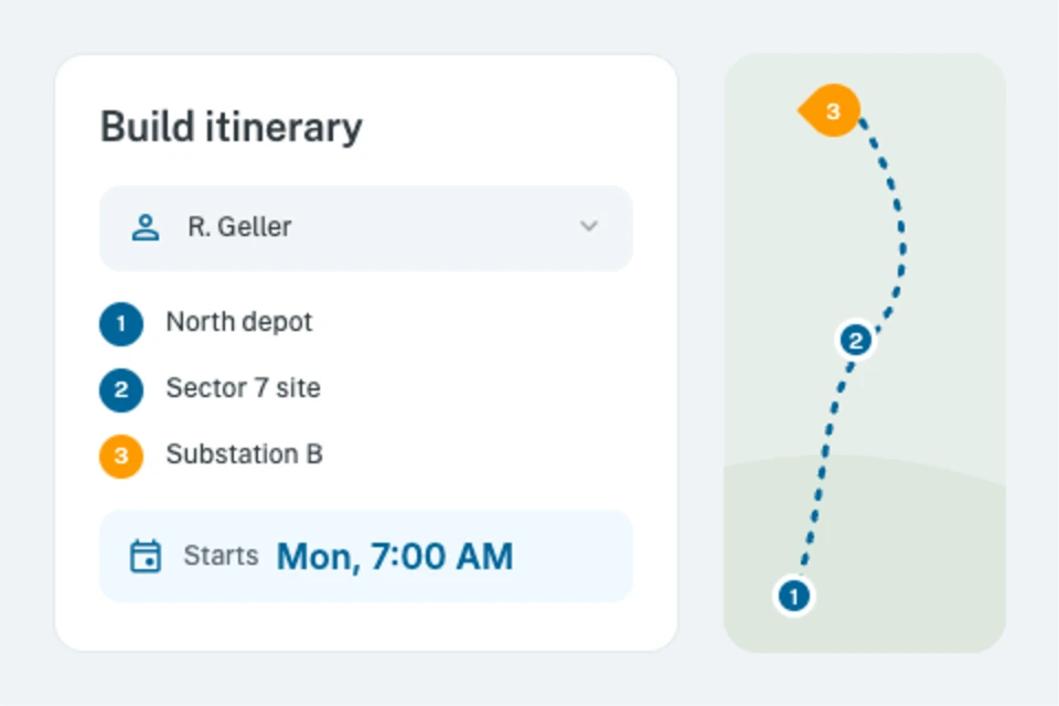 Build itinerary and route planning