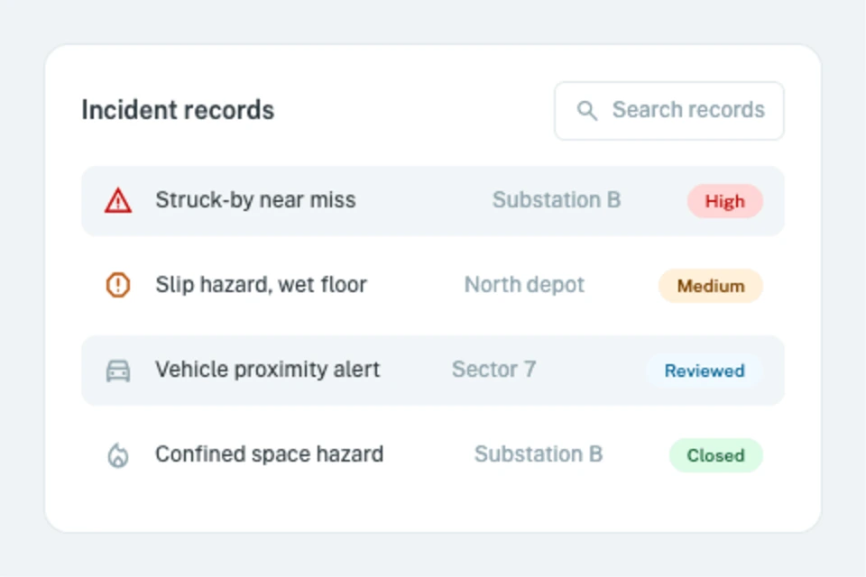 Incident reporting mobile interface preview